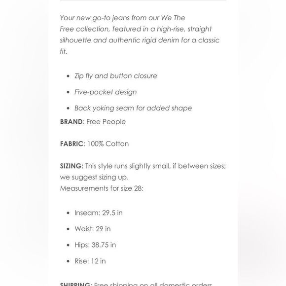 Free People PACIFICA STRAIGHT LEG JEAN | WORN BLACK 25 - Picture 4 of 13